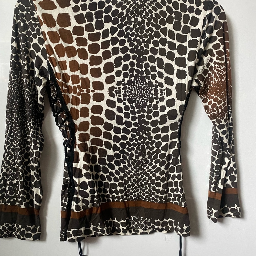 Roberto Cavalli Animal Print Python Stretch Top W… - image 2